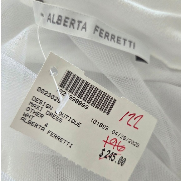 Alberta Ferretti White Twist Front Sleeveless Open Back Cutout Maxi Dress Sz 4 - Picture 6 of 10